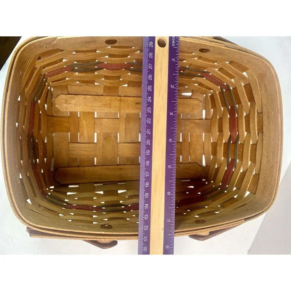 Workshops of Gerald E. Henn Warren, Ohio Maple Basket Dbl Swing Handles Signed - Picture 8 of 9